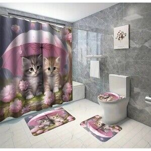 4-pc. Kitten Bathroom Set